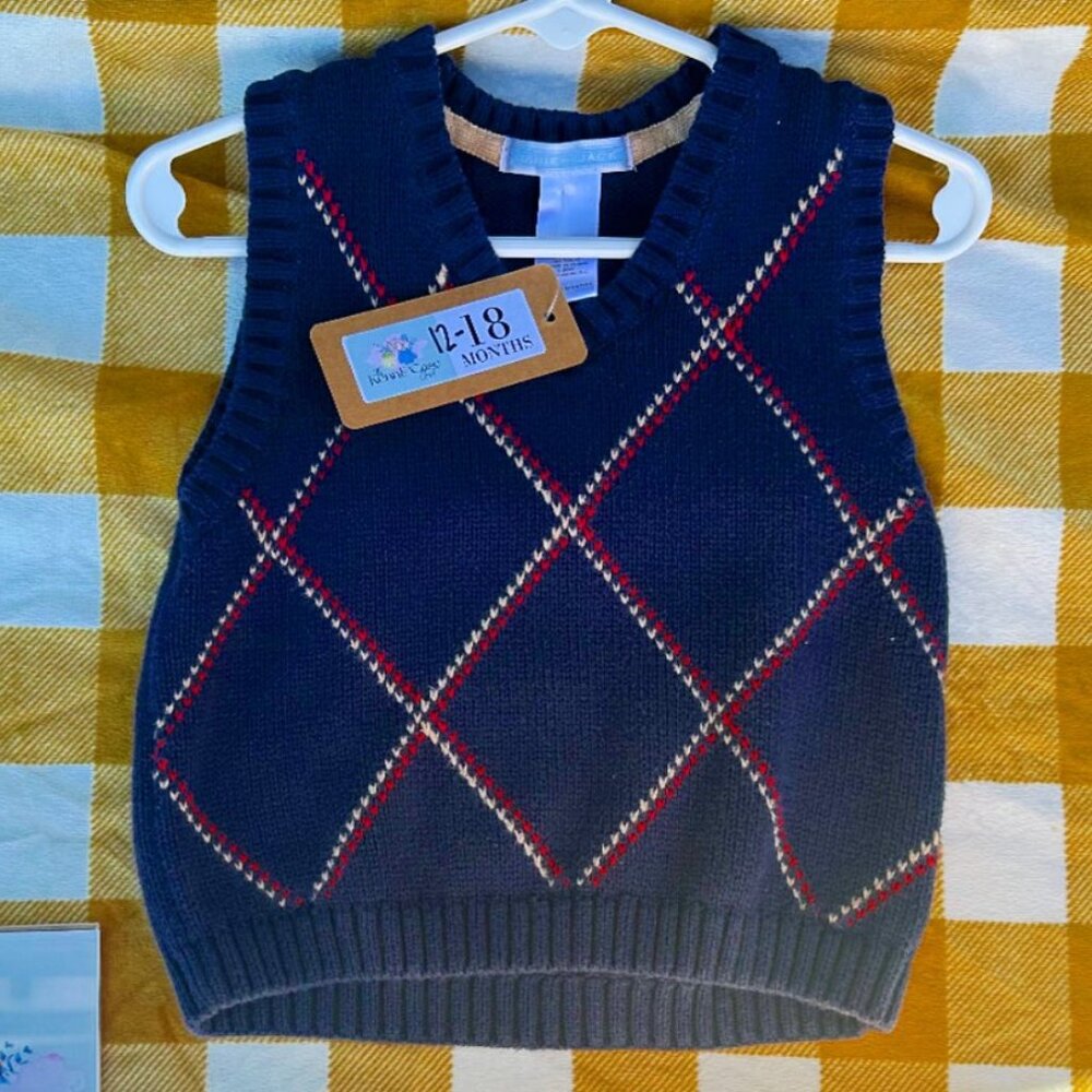 JANIE & JACK Sweater Vest, 12-18 Months!